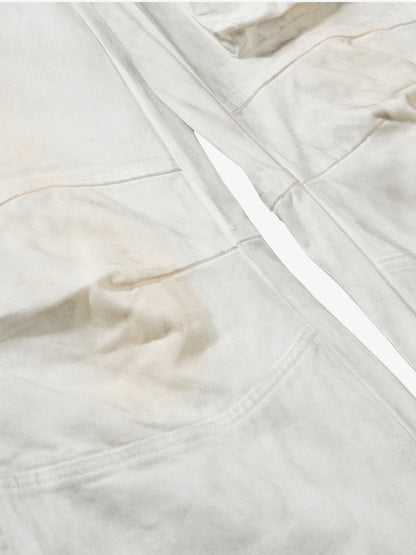 Cotton Blend Wide Leg Cargo Pants with Zipper Pockets and Utility Design 