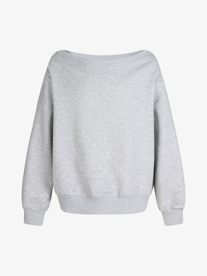 Sequin Wings Off-Shoulder Sweatshirt