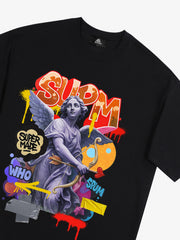 Retro Angel Statue Graffiti T-Shirt 