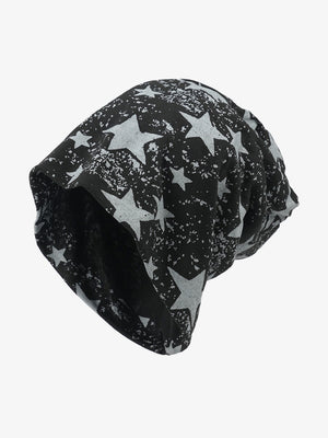 Stylish Star-Print Beanie for All Seasons - Trendy and Versatile Headwear 