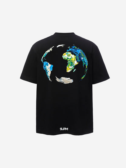 Graffiti Paint Drip Letter Print Oversized T-Shirt 