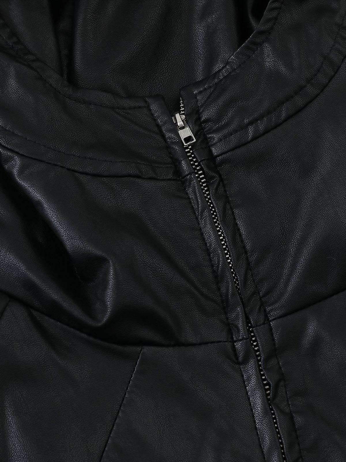 Stylish Black Puffer Jacket with High Neck and Bubble Sleeves for Women 
