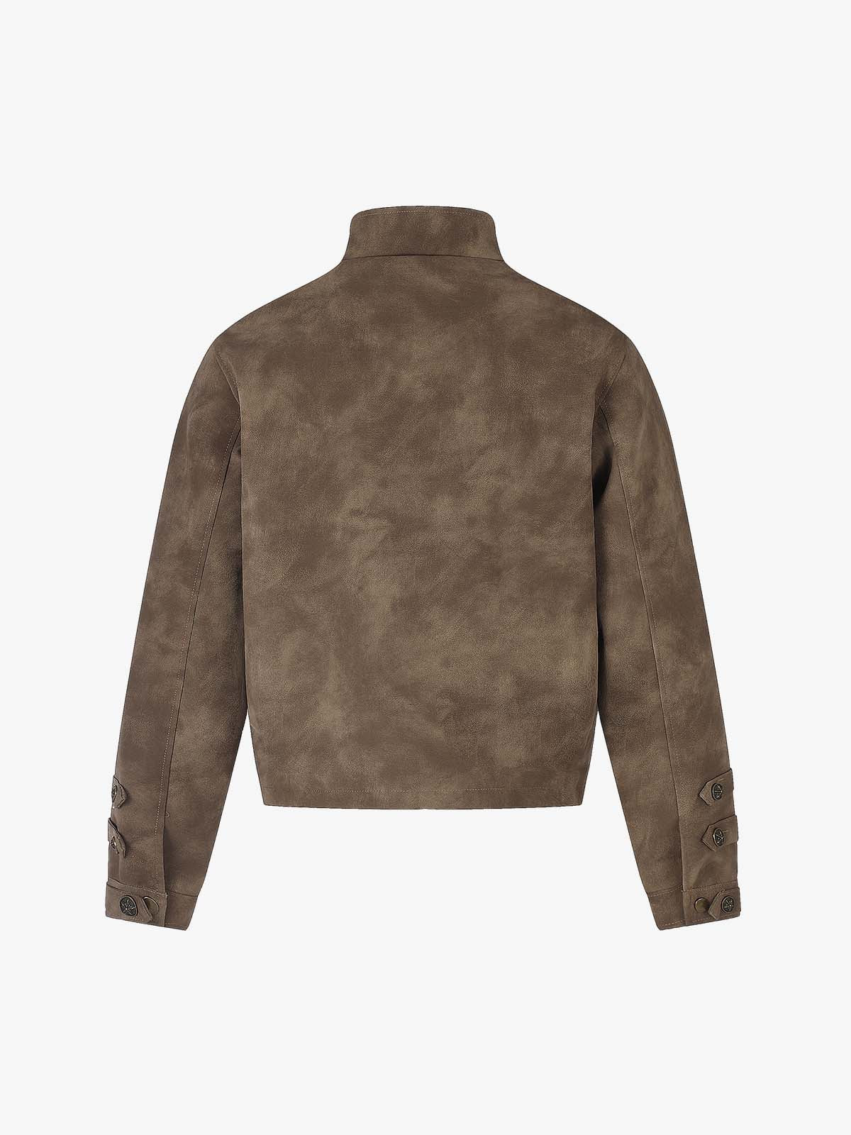 Suede Button Boxy Fit Jacket
