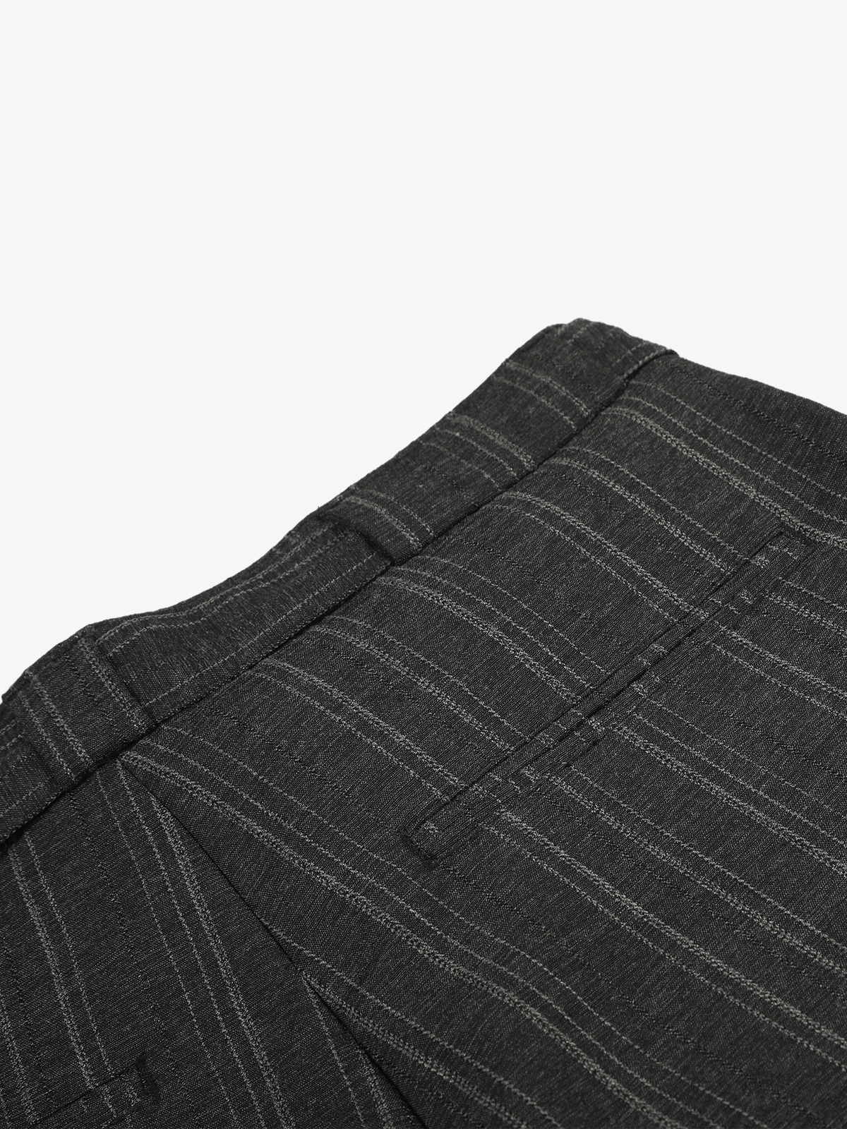 Belted Button-Fly Striped Wide-Leg Pants
