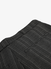 Belted Button-Fly Striped Wide-Leg Pants
