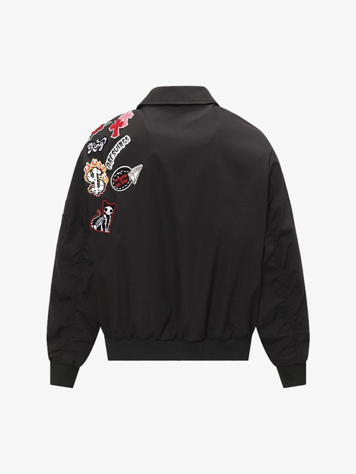 Original Design Bomber Jacket for Men and Women - Trendy Patches and High-Quality Construction 