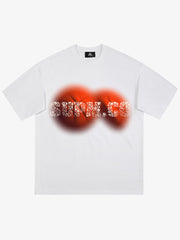 thesupermade-Foam texture basketball pattern print – Loose streetwear trendy T-shirt 