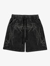 Dark Gothic Print Shorts