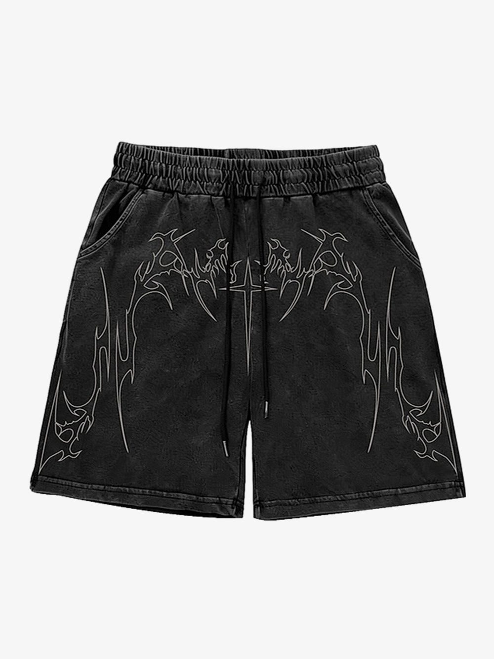 Pantalones cortos con estampado gótico oscuro