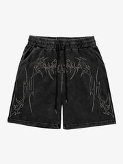 Pantalones cortos con estampado gótico oscuro