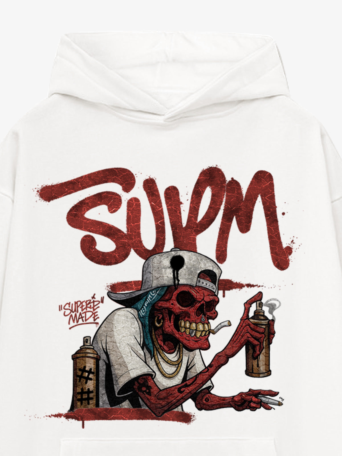Thesupermade Street Skull Graffiti Master Hoodie 