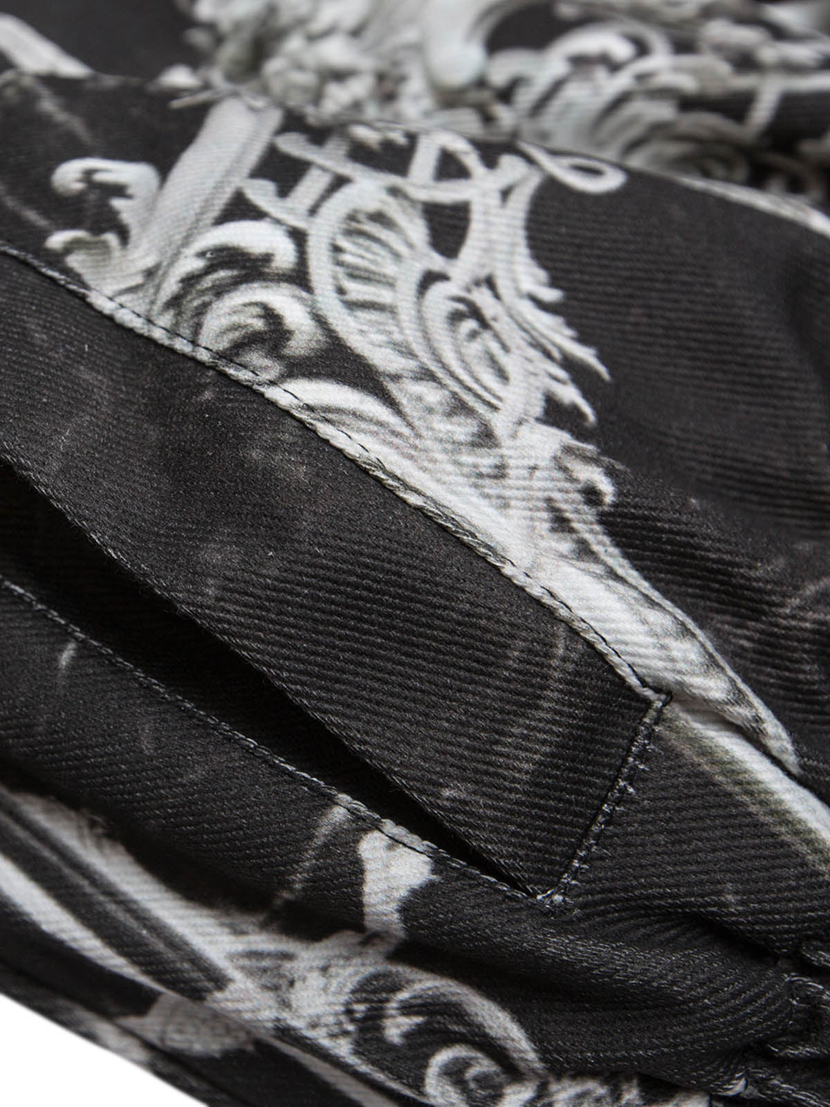 Gem Printed Quilted Bomber Jacket 