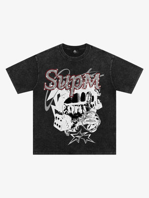 Distressed Sleeveless Crop Top with Barbed Wire Graphic Design 