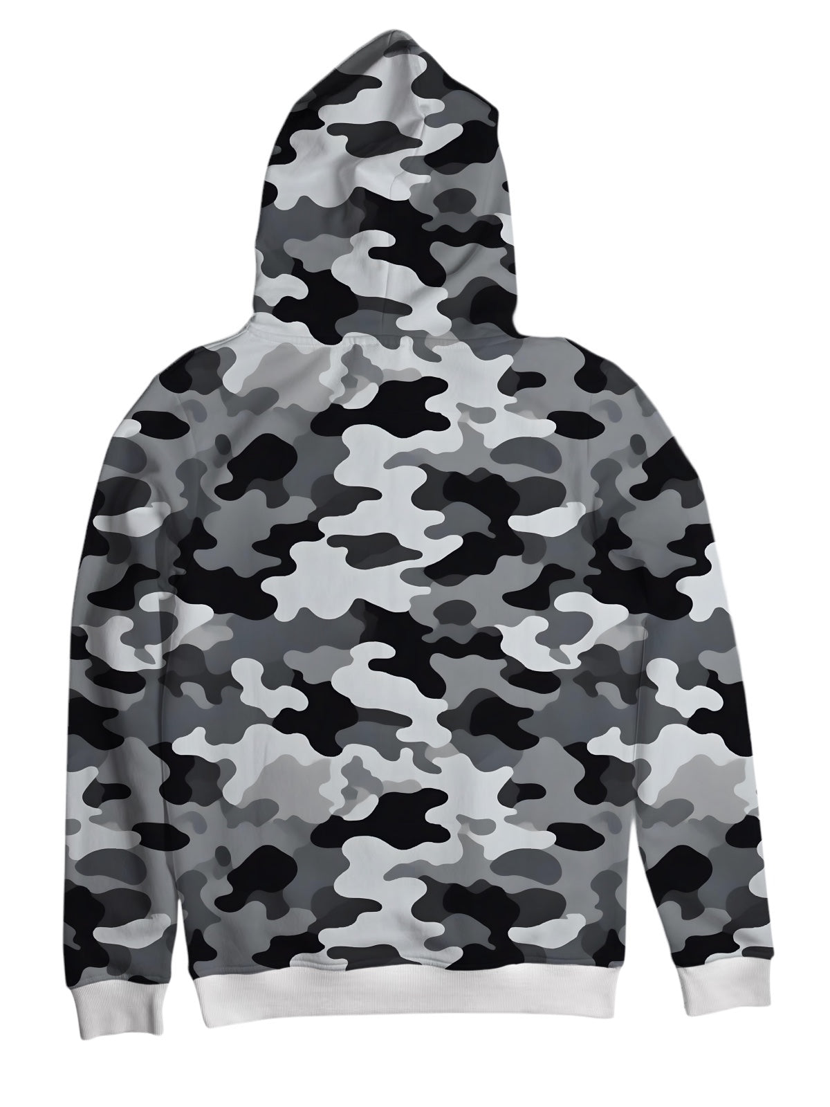 Camouflage Print Contrast Hoodie 
