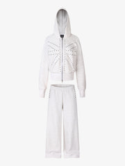 Studded Detail Cropped Set