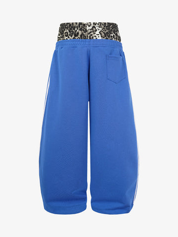 Leopard Double Waist Baggy Sweatpants