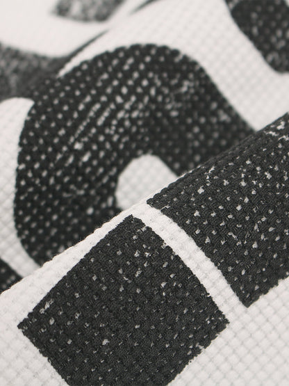 Cotton Blend Drip Print Oversized T-Shirt with Distressed Details 