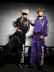 Scorpion Skeleton Graphic Wide-Leg Sweatpants