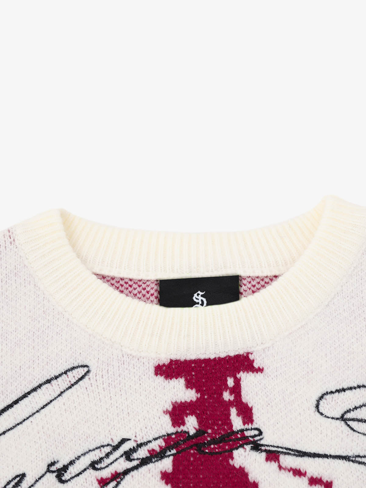 Dark Skull Jacquard Knit Sweater