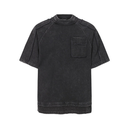 Exposed Seam Washed T Shirt 