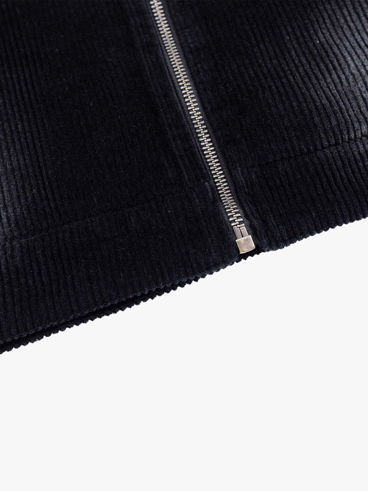 Washed Distressed Corduroy Cropped Jacket