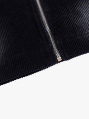 Washed Distressed Corduroy Cropped Jacket