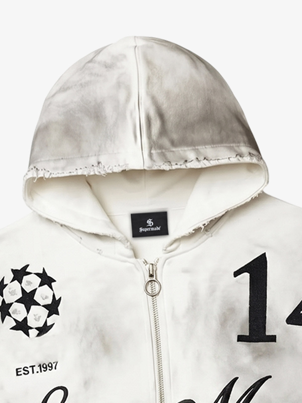 3D Digital Graphic Zip-Up Hoodie