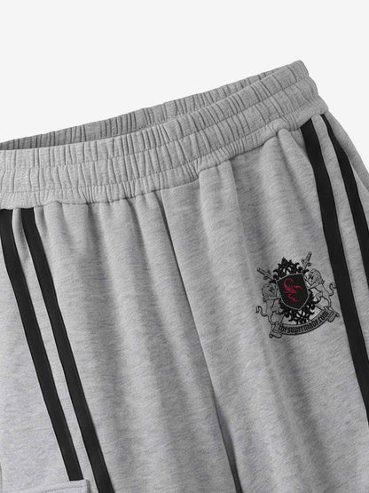 Scorpion Appliqué Color Block Striped Tracksuit