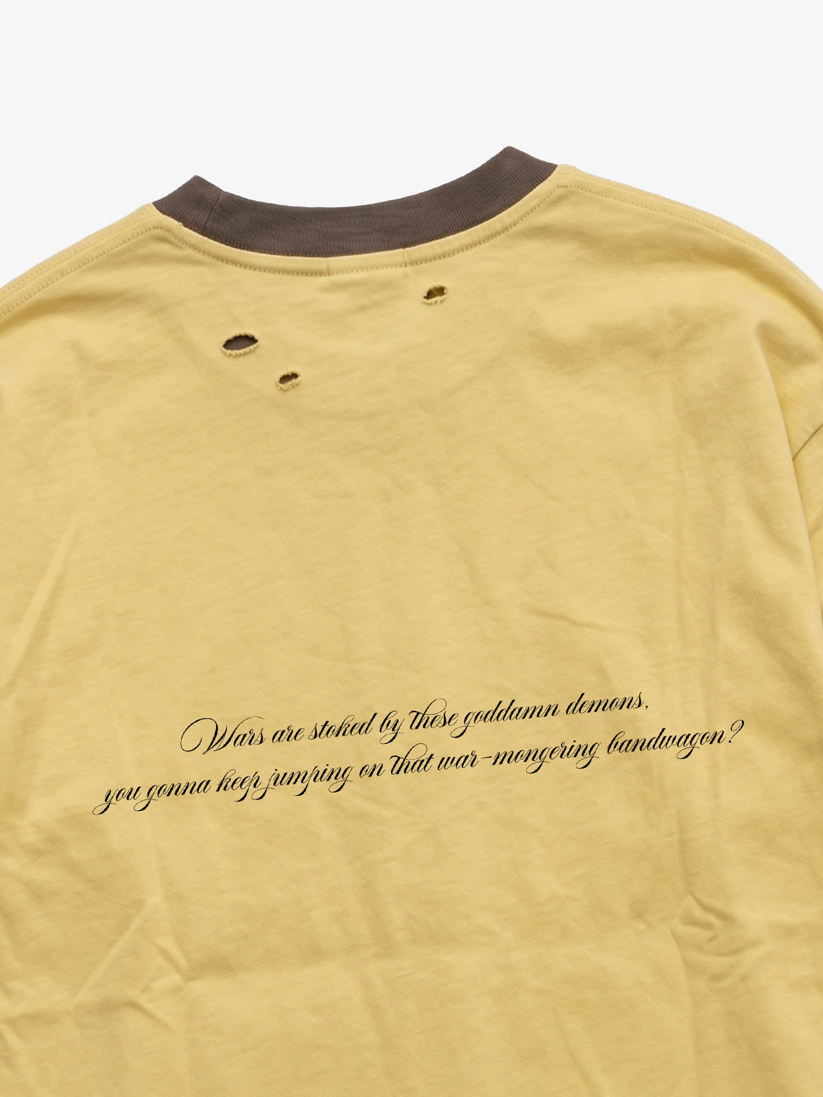 Devil Graphic Color Block Long Sleeve Tee