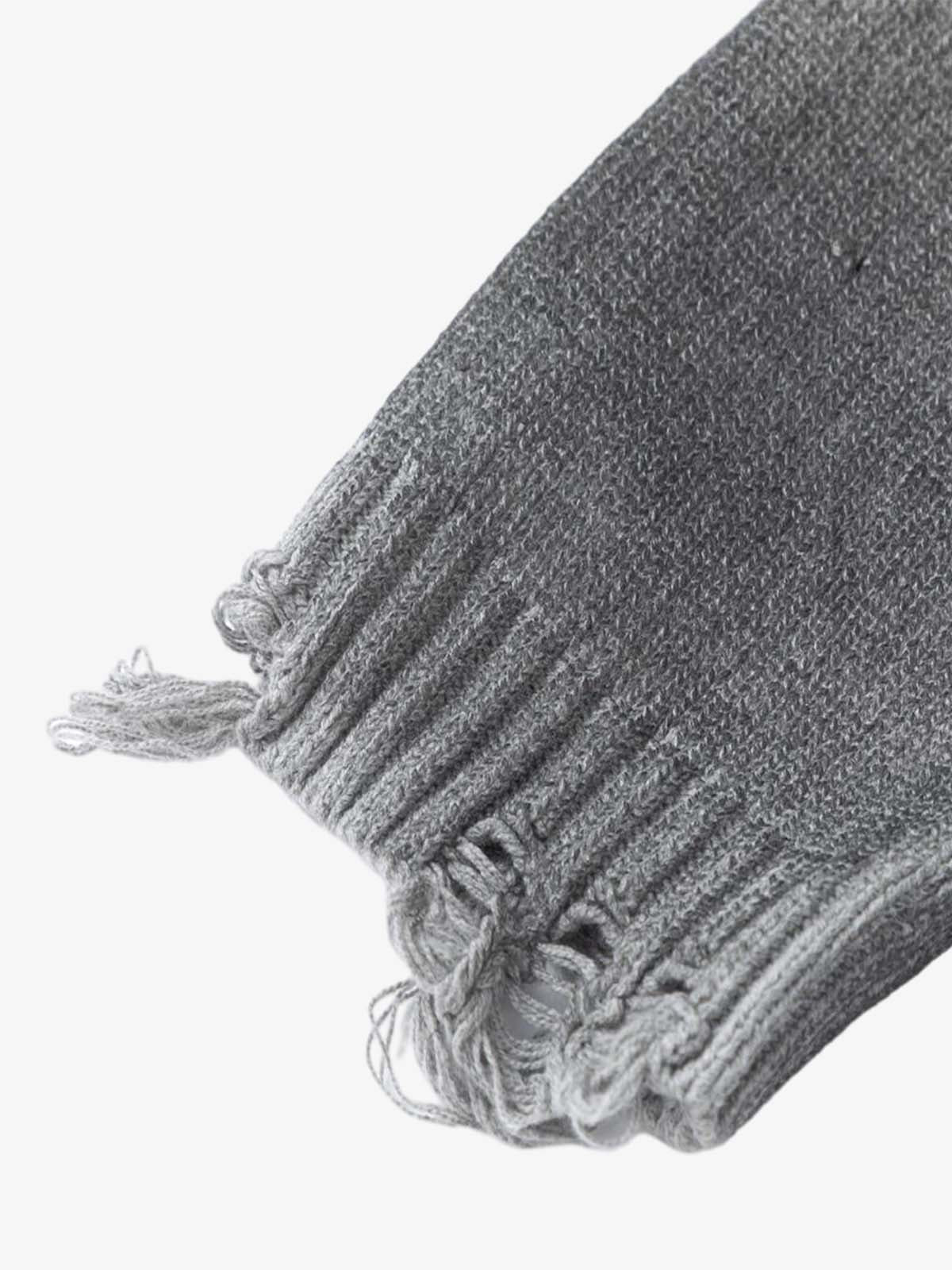 Inkjet Damaged Knitted Sweater 