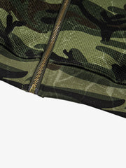 Camo Waffle-Knit Hoodie; Classic Camouflage / M, Classic Camouflage / L, Classic Camouflage / XL