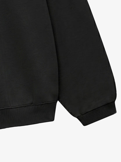 Fleece-Lined Oversized Sweatshirt