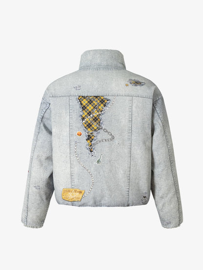 Winter-Ready Corduroy Jacket with Faux Fur Trim for Men 