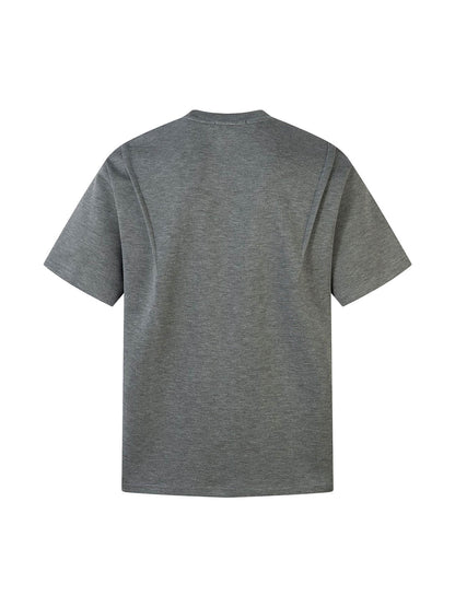 Retro Rivet Pleated Functional T-shirt 