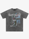 THE SUPERMADE Retro nostalgia Artistic Graphic Print T-Shirt with Collage Design 