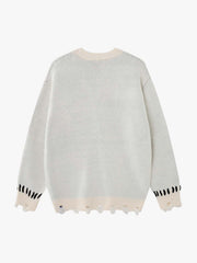 Cross Spider Jacquard Knit Sweater; Gray / M, Gray / L, Gray / XL, Gray / 2XL