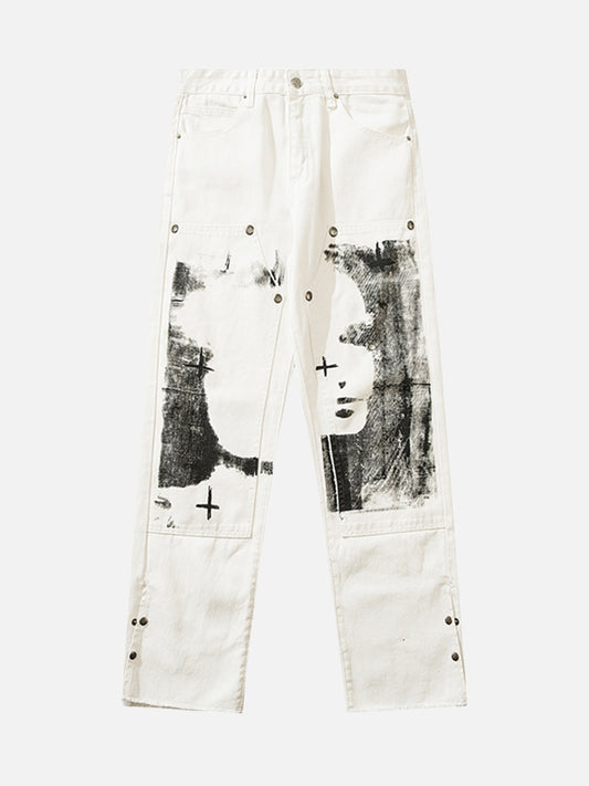 Graffiti Print Track Pants 