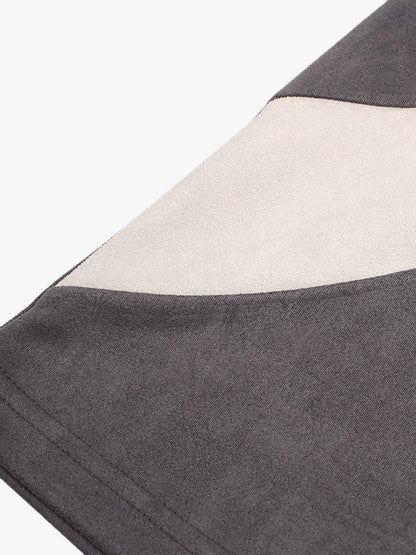 Jersey Deconstructed Contrast Color Stitching Print T-shirt - 2407 