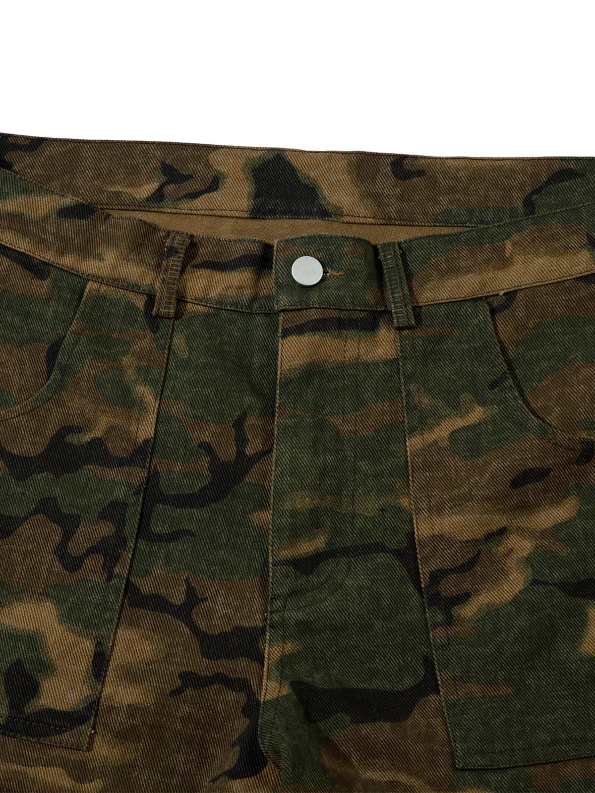 Thesupermade Street Camouflage Multi Pocket Cargo Pants - 2369
