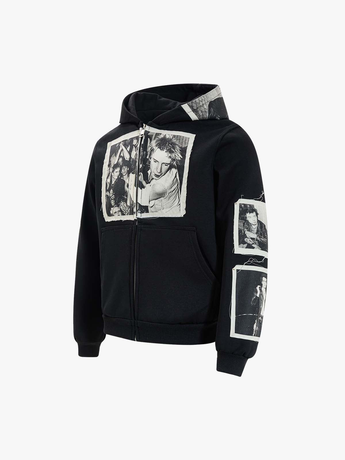 Stylish Graphic Hoodie with Unique Photo Print Design 
