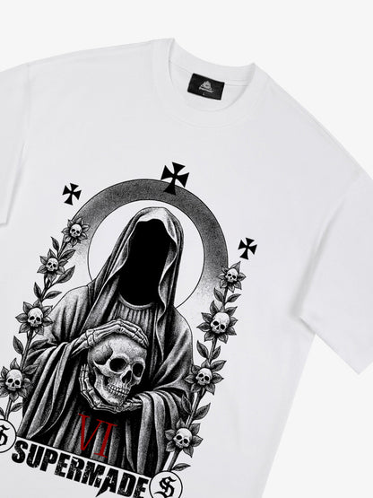 Thesupermade Dark Gothic Headless Skull Death T-shirt 