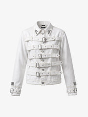 Rivet Strap Denim Jacket