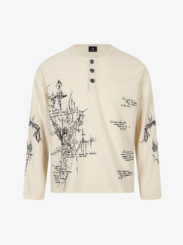 Camiseta de manga larga tipo gofre Rune Henley