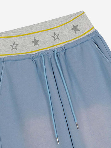 Pantalones cortos con cordón y cintura ancha en forma de estrella