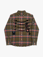 Napoleon Plaid Flannel Shirt; Brown / S, Brown / M, Brown / L, Brown / XL, Brown / 2XL