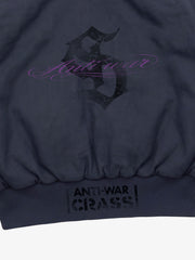 Graphic Cropped Hooded Jacket