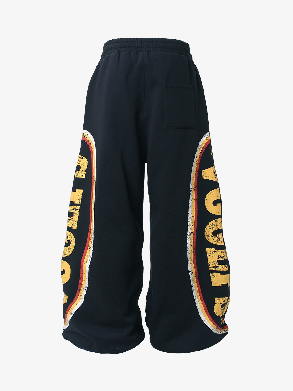 Stylish Wide-Leg Pants with Patriotic Print for Casual Wear 