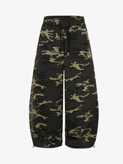 Camo Stripe Patchwork Embroidered Set