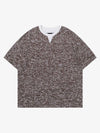 Vintage Grunge Marl Knit Short Sleeve T-Shirt