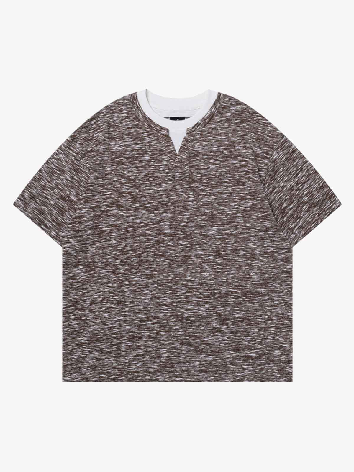 Vintage Grunge Marl Knit Short Sleeve T-Shirt 